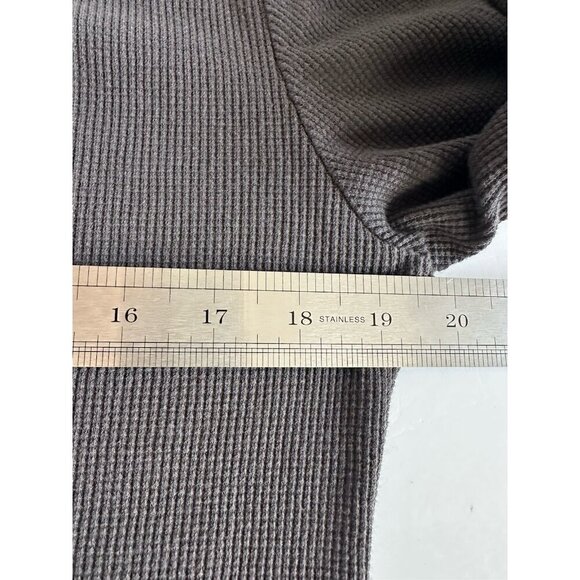 Old Navy Men's Soft-Washed Thermal Waffle Knit T-Shirt L Dark Gray Crew Comfy - Picture 7 of 9